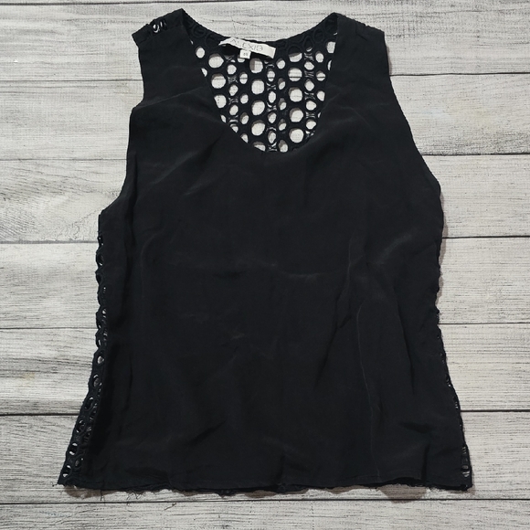 Alexis Tops - Alexis Black Tank Top with Cutout Details
